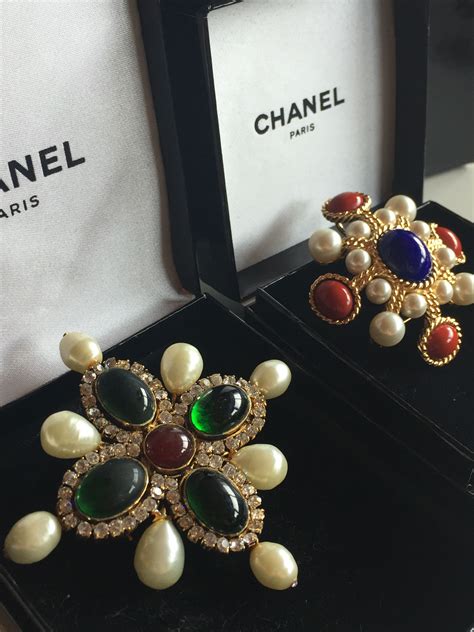 chanel bijoux fantaisie brooch|vintage chanel brooches.